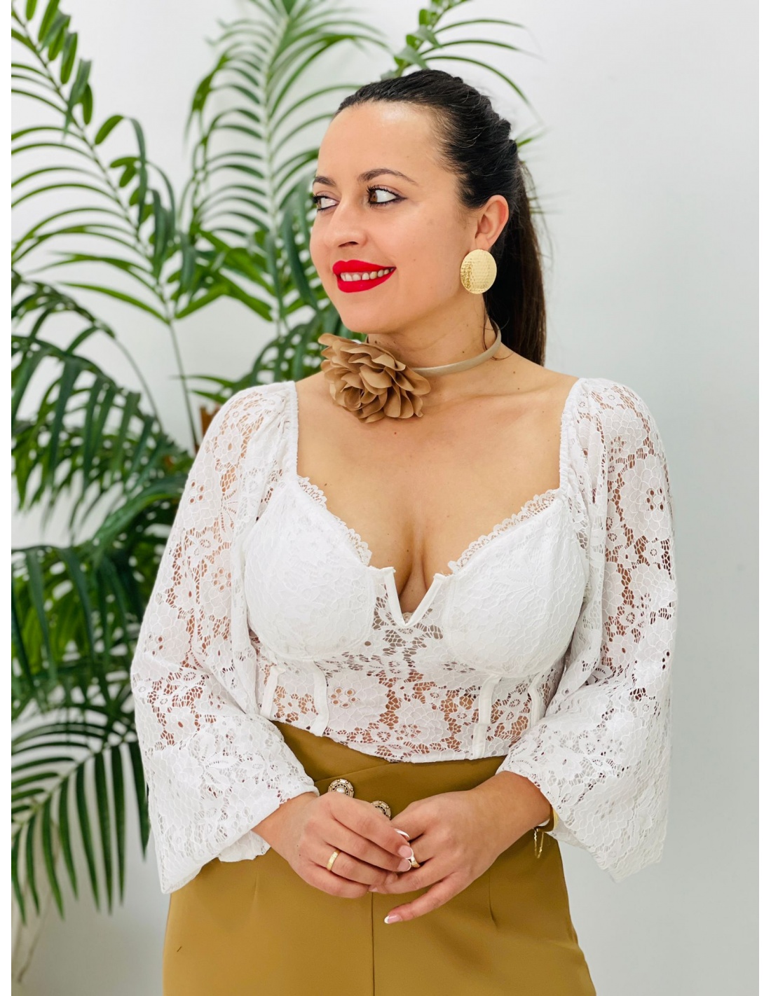 Top Sevillana blanco