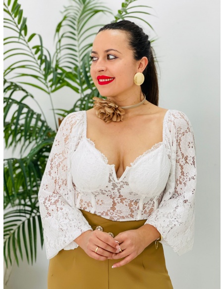 Top Sevillana blanco