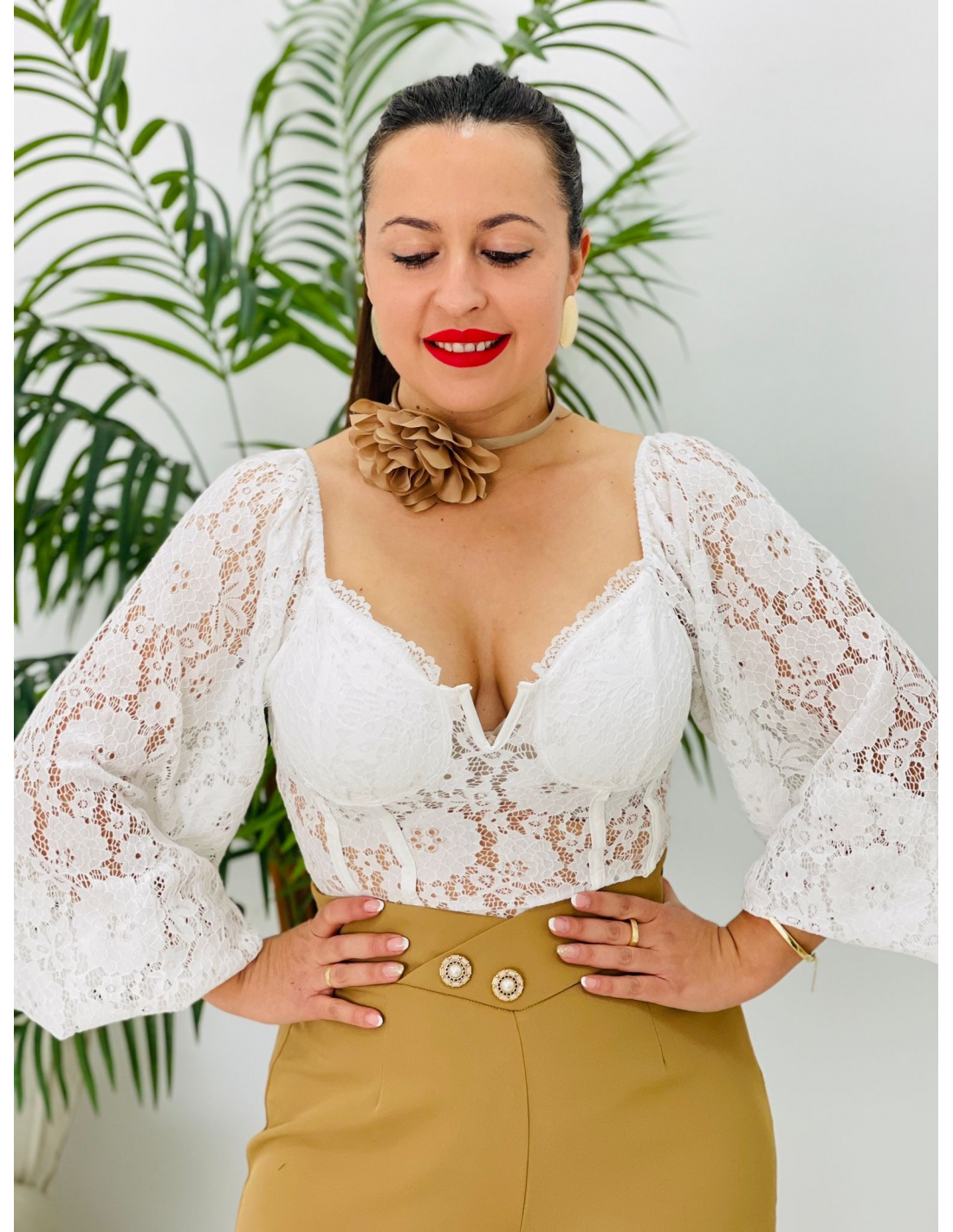 Top Sevillana blanco