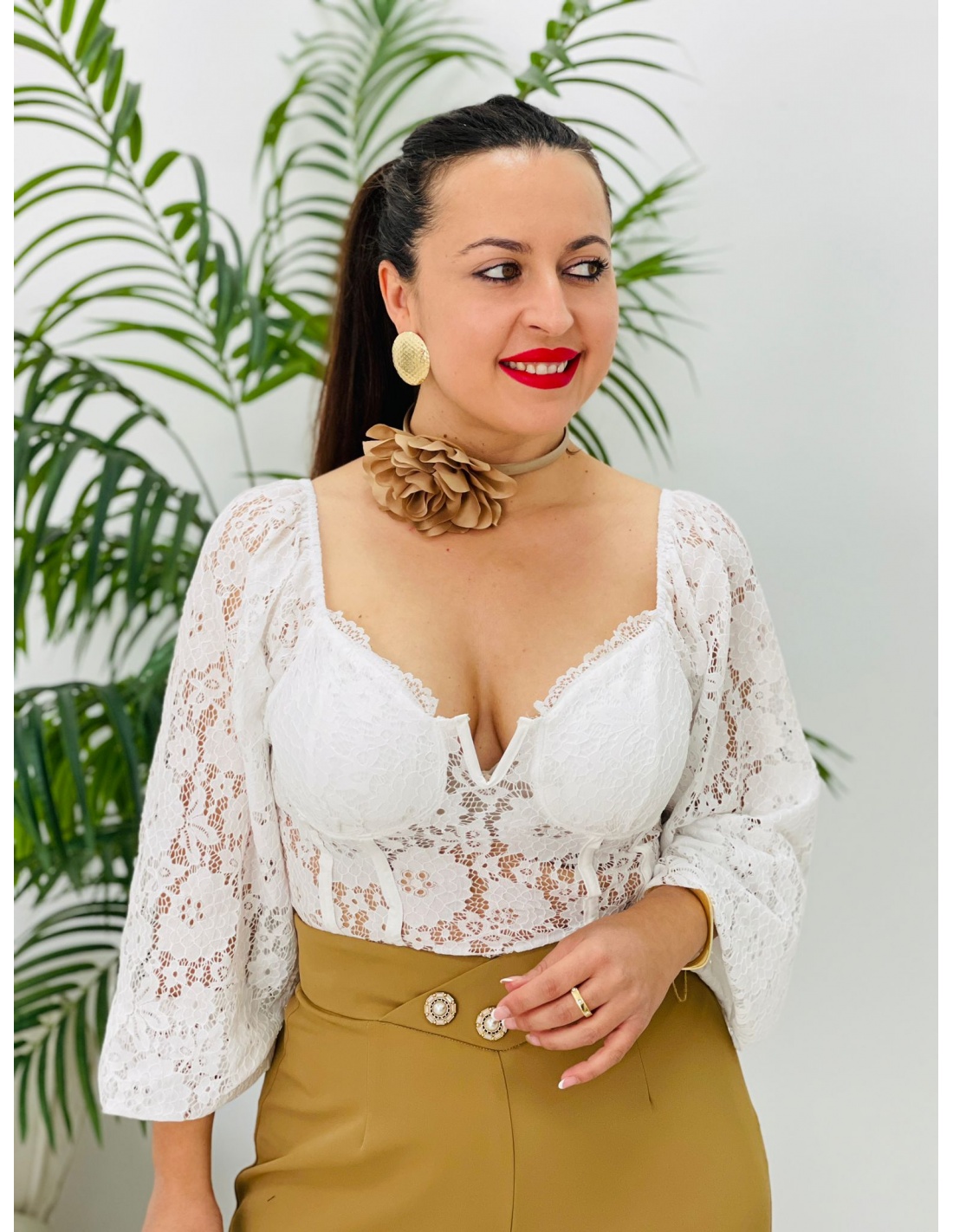 Top Sevillana blanco