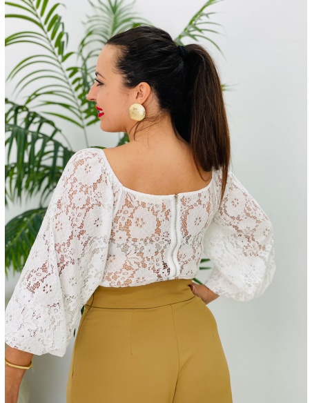 Top Sevillana blanco